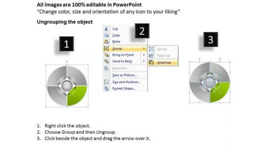 4 Steps Interconnected Procedure Examples Business Plan Outline PowerPoint Templates