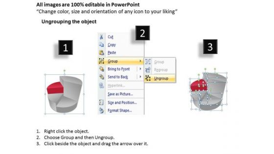 4 Steps On Pie Chart Business Plan Ppt Small Template PowerPoint Slides