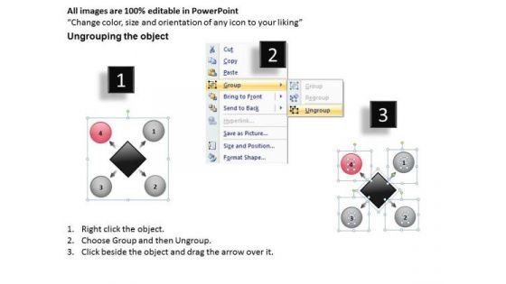 4 Steps To Be Completed In A Circular Manner Diagram PowerPoint Slides