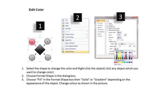 4 Steps To Be Completed In A Circular Manner Diagram PowerPoint Slides