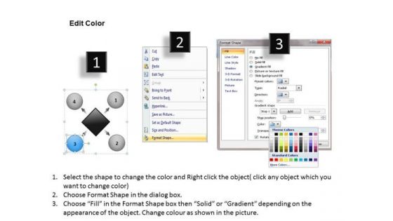 4 Steps To Be Completed In A Circular Manner Ppt Flow Diagram PowerPoint Slides