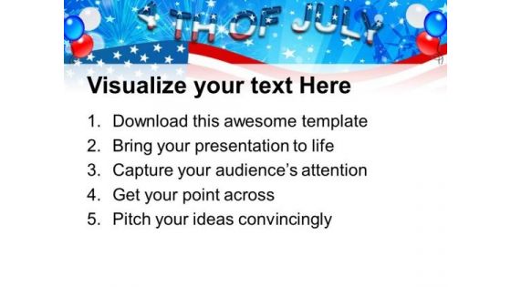 4th July Usa Independence Day PowerPoint Templates And PowerPoint Themes 0612