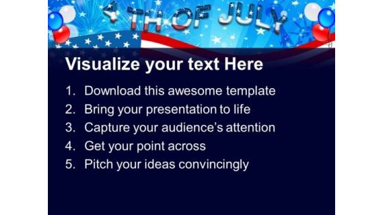 4th July Usa Independence Day PowerPoint Templates And PowerPoint Themes 0612