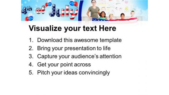 4th Of July Usa Family PowerPoint Templates And PowerPoint Themes 0612