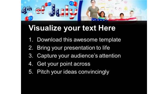 4th Of July Usa Family PowerPoint Templates And PowerPoint Themes 0612