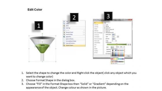 50 Percent 3d Funnel PowerPoint Templates Funnel Slides
