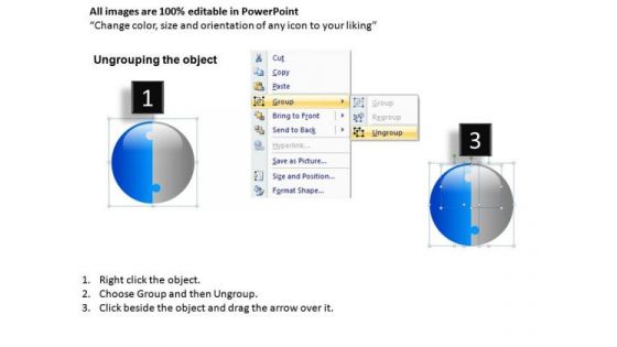 50 Percent Circle Puzzle PowerPoint Slides And Ppt Diagram Templates