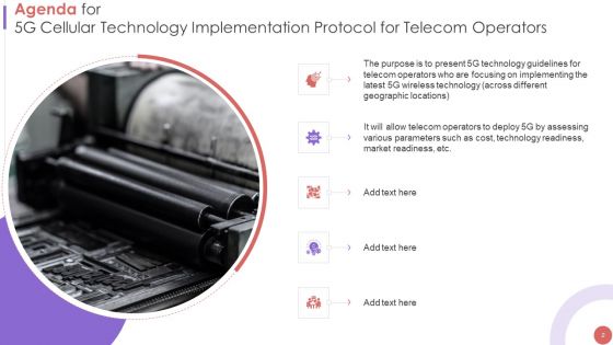 5G Cellular Technology Implementation Protocol For Telecom Operators Ppt PowerPoint Presentation Complete Deck With Slides