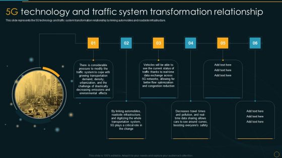 5G Technology And Traffic System Transformation Comparative Analysis Of 4G And 5G Technologies Brochure PDF