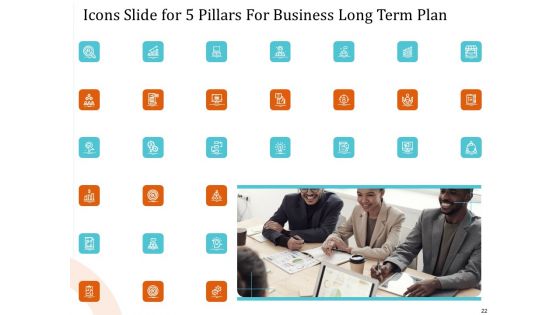 5 Pillars For Business Long Term Plan Ppt PowerPoint Presentation Complete Deck With Slides