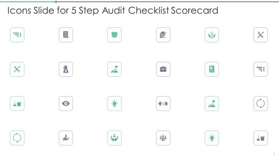 5 Step Audit Checklist Scorecard Ppt PowerPoint Presentation Complete Deck With Slides
