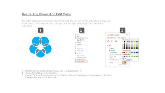 5 Steps Control Process Chart Powerpoint Slide