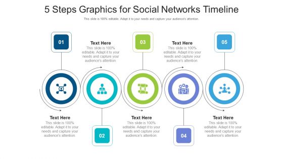 5 Steps Graphics For Social Networks Timeline Ppt PowerPoint Presentation File Brochure PDF