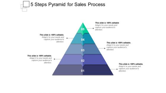 5 Steps Pyramid For Sales Process Ppt PowerPoint Presentation Portfolio Templates