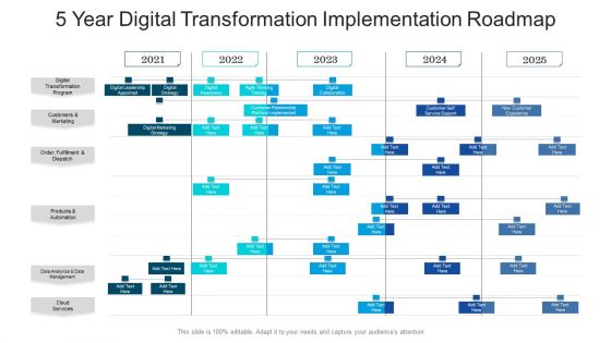 5 Year Digital Transformation Implementation Roadmap Guidelines
