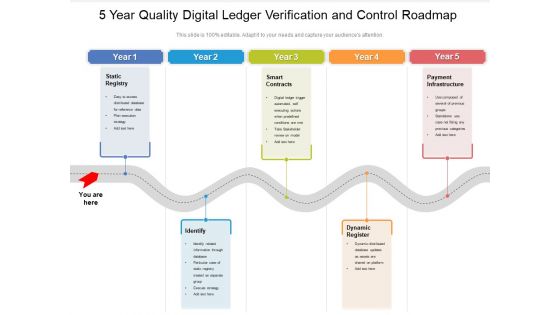 5 Year Quality Digital Ledger Verification And Control Roadmap Professional