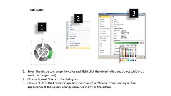 5 Sections Circular Gear Diagram Business Plan Financial Projections PowerPoint Slides