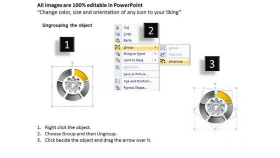 5 Sections Circular Gear Diagram How To Do Business Plan PowerPoint Templates