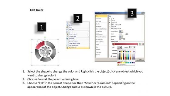 5 Sections Circular Gear Diagram Ppt Business Plan Models PowerPoint Templates