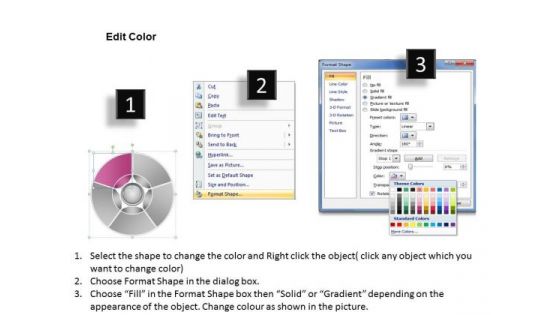 5 Sequence Makes Circle Business Plan PowerPoint Slides