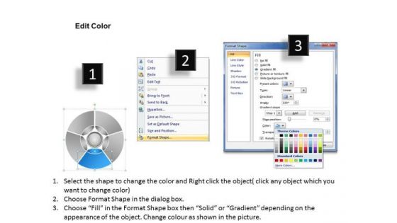 5 Sequence Makes Circle Business Plan PowerPoint Templates