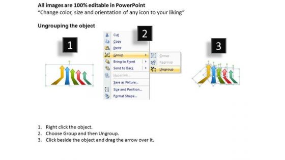 5 Stage Parallel Process Arrow Layout Making Business Plan Template PowerPoint Templates