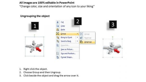 5 Stages Arrows Pointing To Center Business Plan Template Free PowerPoint Templates