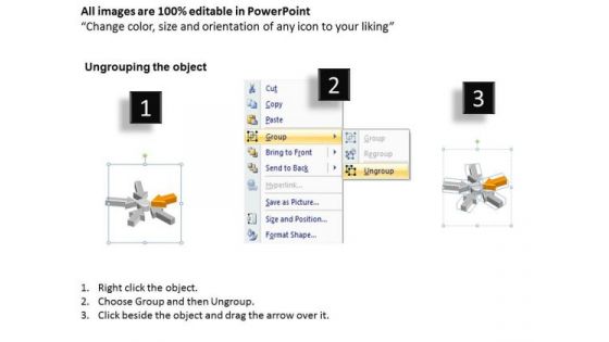 5 Stages Arrows Pointing To Center Doing Business Plan PowerPoint Templates