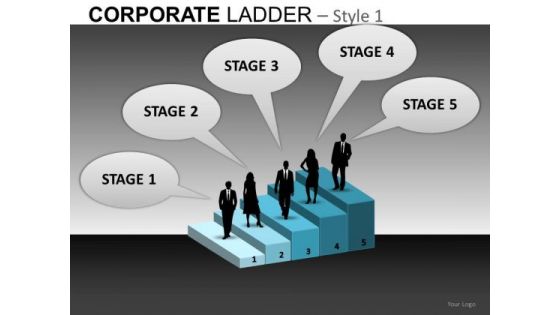 5 Stages Career Growth PowerPoint Slides Editable