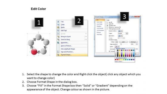5 Stages Circular Cost Control Diagram Cell Phone Business Plans PowerPoint Templates