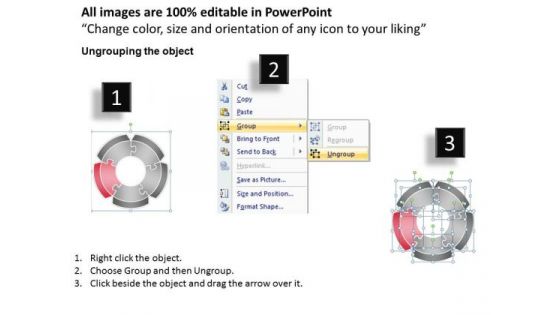5 Stages Circular Implementation Business Planning PowerPoint Templates