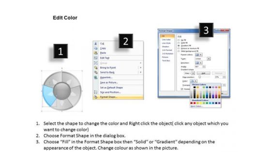 5 Stages Circular List Of Steps Business Plan For Dummies PowerPoint Templates