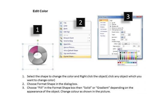 5 Stages Colorful Circular Flow Chart Business Plan PowerPoint Templates
