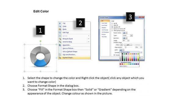 5 Stages Colorful Circular Flow Chart Business Plans Outline PowerPoint Slides