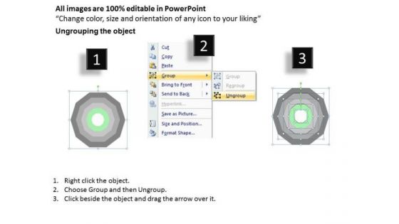 5 Stages Concentric Business Management Process Plan Form PowerPoint Slides
