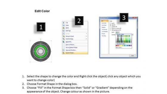 5 Stages Concentric Business Managment Model Plan Consultant PowerPoint Templates