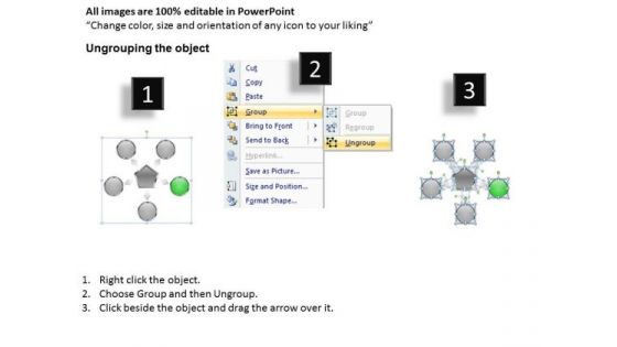 5 Stages Cycle Process Diagram Personal Training Business Plan PowerPoint Templates