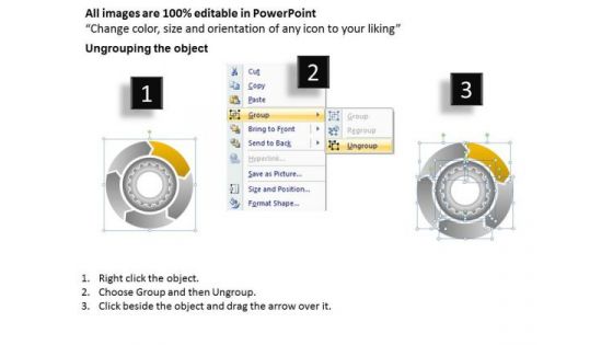 5 Stages Flow Chart With Gears Business Plan How To Write PowerPoint Templates