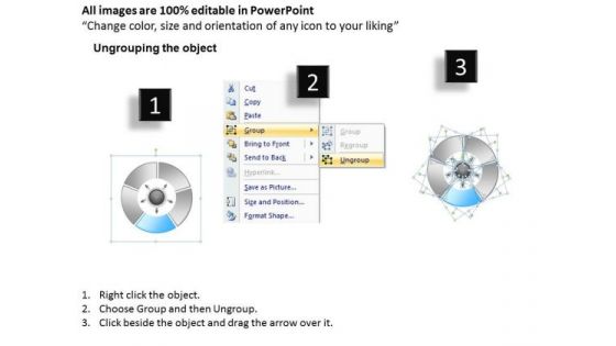 5 Stages Of Circular Data Flow Diagram Business Plans PowerPoint Slides