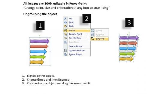 5 Stages Parallel Dimension Lines Business Plan Format Outline PowerPoint Templates