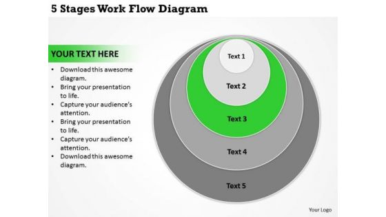 5 Stages Work Flow Diagram Business Plan Formats PowerPoint Slides 5 Stages Work Flow Diagram Business Plan Formats PowerPoint Slides