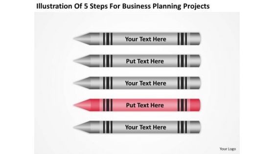 5 Steps For Business Planning Projects Ppt PowerPoint Slide