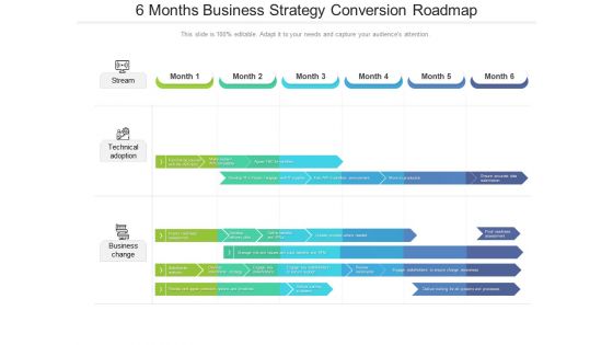 6 Months Business Strategy Conversion Roadmap Structure 6 Months Business Strategy Conversion Roadmap Structure