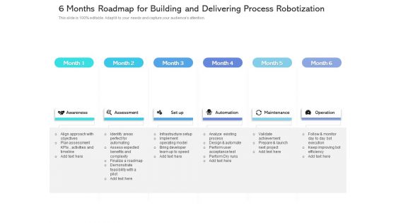 6 Months Roadmap For Building And Delivering Process Robotization Pictures 6 Months Roadmap For Building And Delivering Process Robotization Pictures
