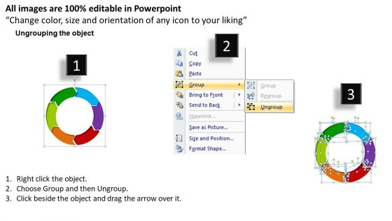 6 Periods Cycle Diagrams PowerPoint Ppt Slides