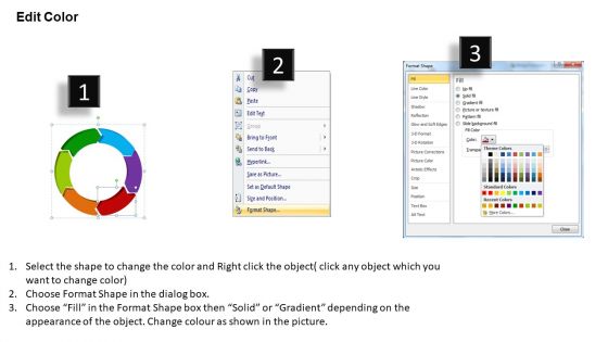 6 Periods Cycle Diagrams PowerPoint Ppt Slides