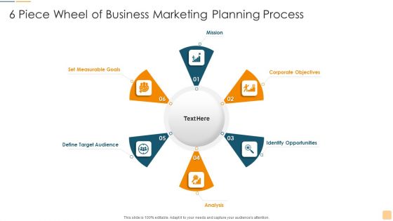 6 Piece Wheel Of Business Marketing Planning Process Ppt Styles Clipart Images PDF