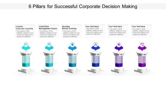 6 Pillars For Successful Corporate Decision Making Ppt PowerPoint Presentation Infographic Template Infographics PDF 6 Pillars For Successful Corporate Decision Making Ppt PowerPoint Presentation Infographic Template Infographics PDF