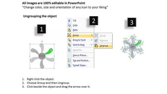 6 Colorful Stages In Circular Manner Ppt Business Plan PowerPoint Slides