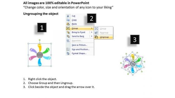 6 Colorful Stages In Circular Manner Ppt For Business Plan PowerPoint Templates